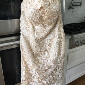 Short ivory lace dress